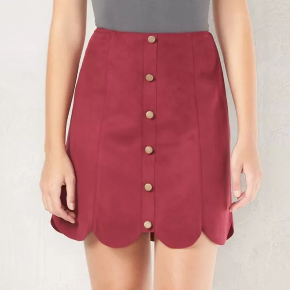 Lauren Conrad faux suede skirt pink ✨
